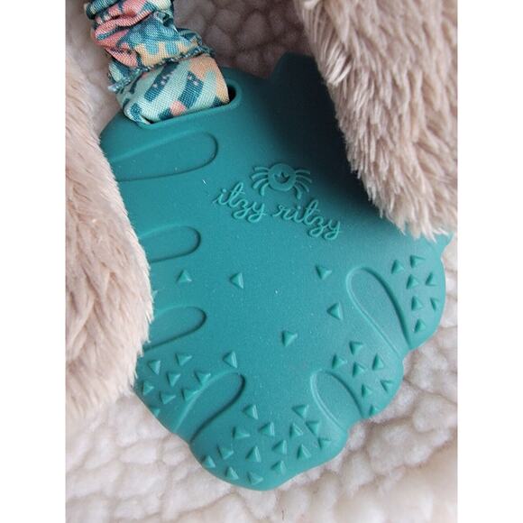 Itzy Ritzy Sloth Lovey Plush and Teether Toy w/ Ribbons And Crinkle - Picture 4 of 8